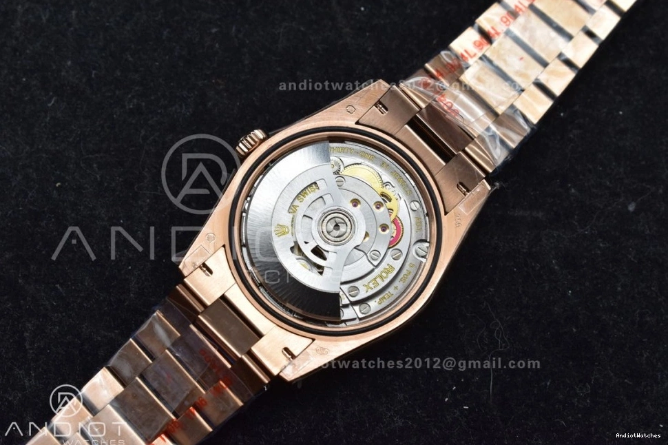 36 with DayDate Diamond 671 Weight) RG Steel (Gain vr3255 QF Dial President Best Square Original Bracelet on Grey V5 904L Edition 0408